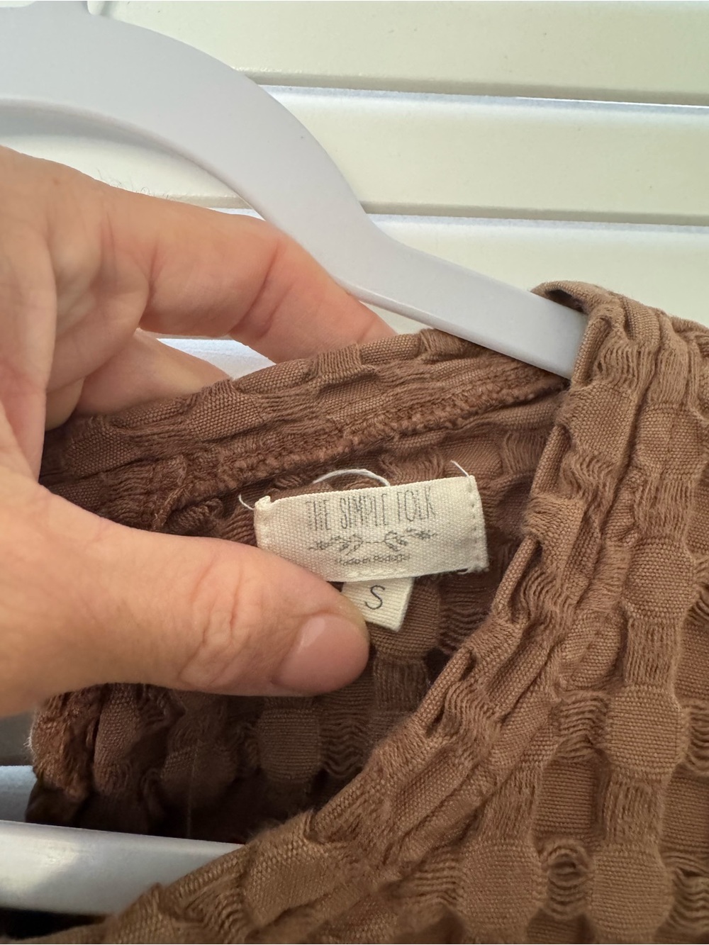 The Simple Folk Textured Brown Short-Sleeve Women’s Top size S - Picture 2 of 3